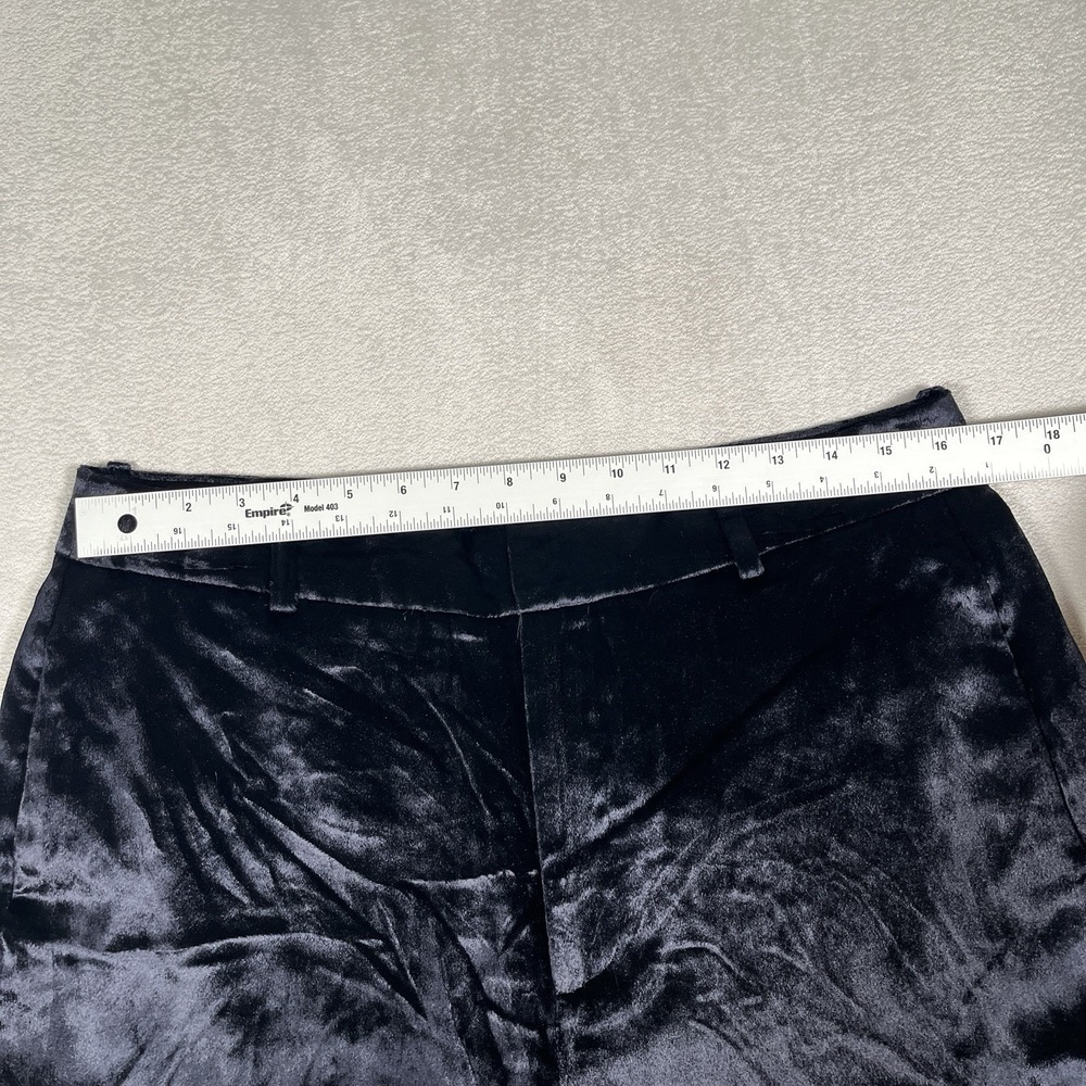 NWT-Paige Chateau Wide Leg Trouser Pant Women's 10 Midnight High Waist Velvet - Picture 8 of 11
